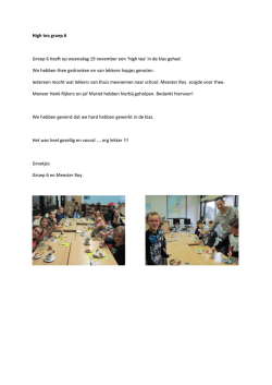 High tea groep 6 Groep 6 heeft op woensdag 19
