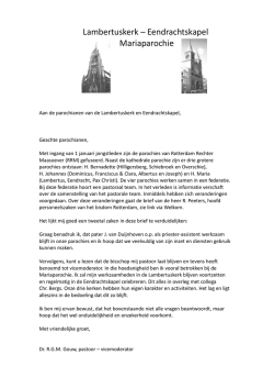 Lambertuskerk – Eendrachtskapel Mariaparochie