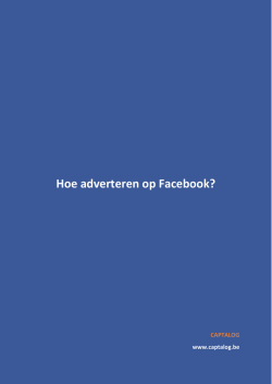 Hoe adverteren op Facebook?