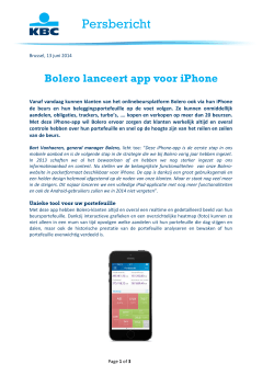 Bolero lanceert app voor iPhone