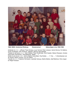 1968-1969H. Hartschool Rimburg Kleuterschool Geboortejaar circa