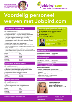 Voordelig personeel werven met Jobbird.com