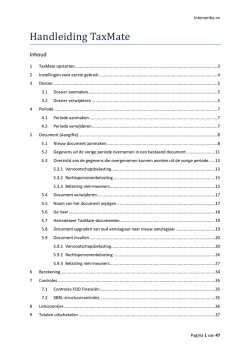 Handleiding TaxMate