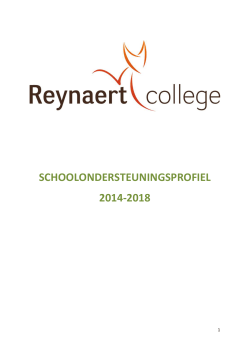 Schoolondersteuningsprofiel Reynaertcollege 2014-2018