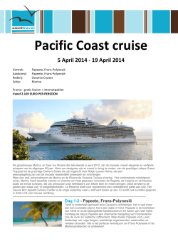 Pacific Coast cruise 5 April 2014