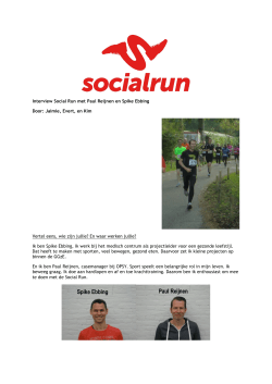 Interview Social Run met Paul Reijnen en Spike Ebbing