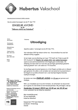 engelseavond 1314 - Hubertus Vakschool