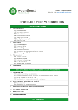 infofolder voor verhuurders - Woondienst Regio Roeselare