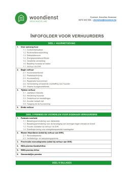 infofolder voor verhuurders - Woondienst Regio Roeselare