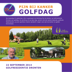 GOLFDAG - Stichting Pijn bij Kanker