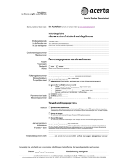 Inlichtingsfiche nieuwe extra of student met dagdimona