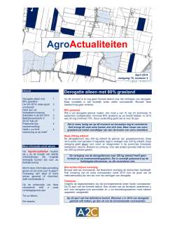 Agroactualiteiten april 2014 - A2C