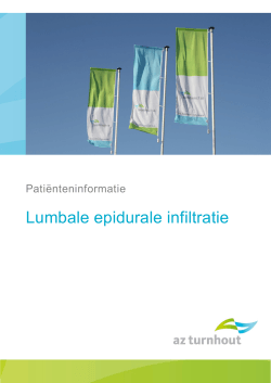 Brochure Lumbale epidurale infiltratie