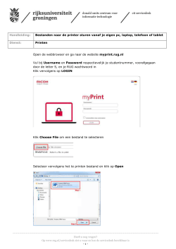 Heeft u nog vragen? Op www.rug.nl/servicedesk ziet u waar en hoe
