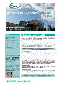 Agro-nieuwsbrief augustus 2014