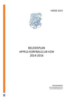 Het BELEIDSPLAN