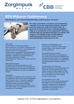 Informatieblad ROS-Wijkscan Ouderenzorg