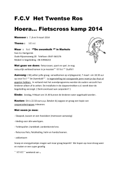 F.C.V Het Twentse Ros Hoera… Fietscross kamp 2014