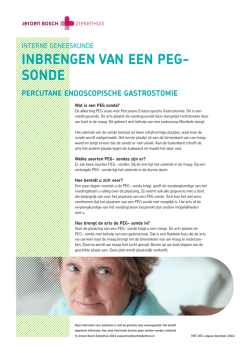Inbrengen van een Peg- sonde