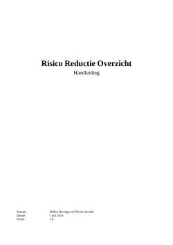 Risico Reductie Overzicht