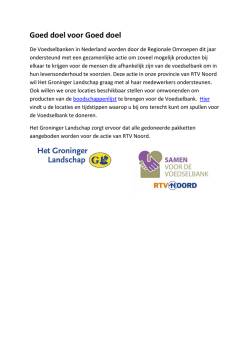 Goed doel voor Goed doel - Stichting Het Groninger Landschap