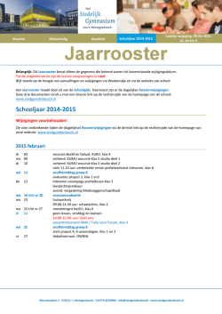 Jaarrooster