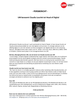 UM benoemt Claudia Leurink tot Head of Digital