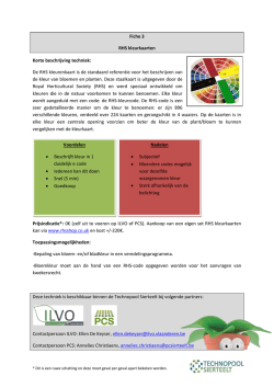 Fiche 3 RHS kleurkaarten Korte beschrijving techniek: De