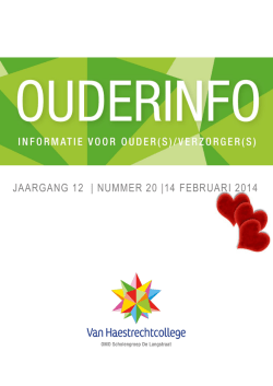 Jaargang 12 | nummer 20 |14 februari 2014