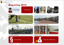 Bekijk of download de Begroting 2015