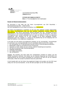 Intern huurreglement deel 1