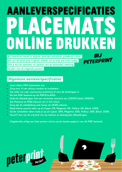 Placemats (PDF) - PeterPrint.nl