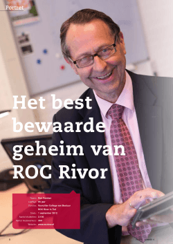 Het best bewaarde geheim van ROC Rivor