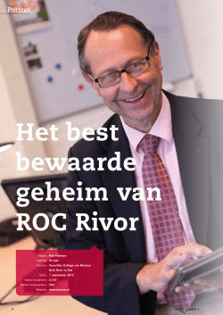 Het best bewaarde geheim van ROC Rivor