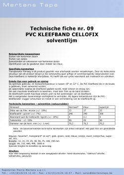 Technische fiche nr. 09 PVC KLEEFBAND CELLOFIX solventlijm