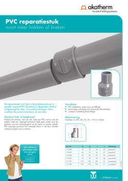PVC reparatiestuk productleaflet