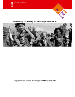 20140701 Verordening Zorg voor de jeugd Amsterdam