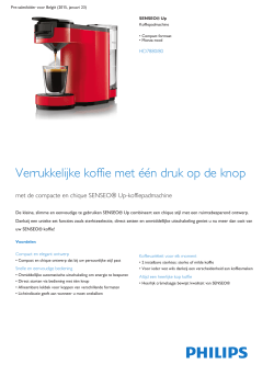 Product Leaflet: Koffiepadmachine in de kleur Monza Red