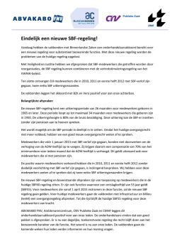 Eindelijk een nieuwe SBF-regeling!