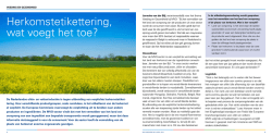 Herkomstetikettering, wat voegt het toe?