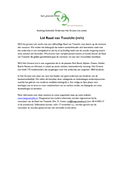 Vacature lid Raad van Toezicht klik hier voor meer informatie