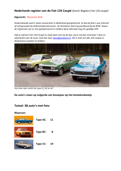 Nederlands register van de Fiat 124 Coupé
