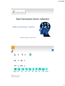Hoe hersenen leren rekenen.