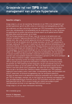 Groeiende rol van TIPS in het management van portale hypertensie