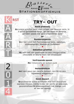 Try-out Kerstmenu