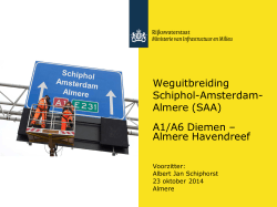 Weguitbreiding Schiphol-Amsterdam- Almere (SAA