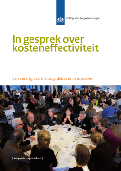 In gesprek over kosteneffectiviteit