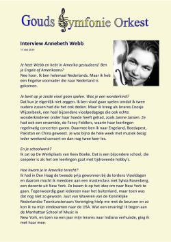 Interview Annebeth Webb - Gouds Symfonie Orkest