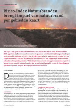 Risico-index natuurbranden brengt impact van natuurbrand per