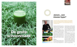 Juicen...een nieuwe hype? - ivankaegglyproducties.nl